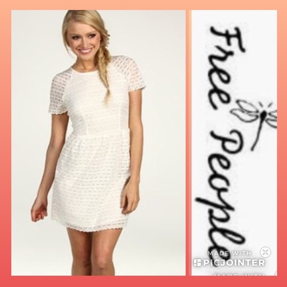 Free People Dresses & Skirts - Free People short sleeve lace dress size 6
